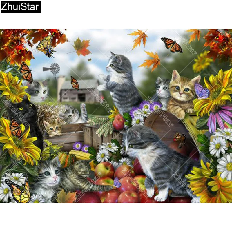 Zhui Star Full Square Drill 5D DIY Diamond Painting "The cats are playing" 3D Embroidery Cross Stitch Rhinestone Mosaic Decor HY
Zhui Star Full Square Drill 5D DIY Diamond Painting "The cats are playing" 3D Embroidery Cross Stitch Rhinestone Mosaic Decor HY