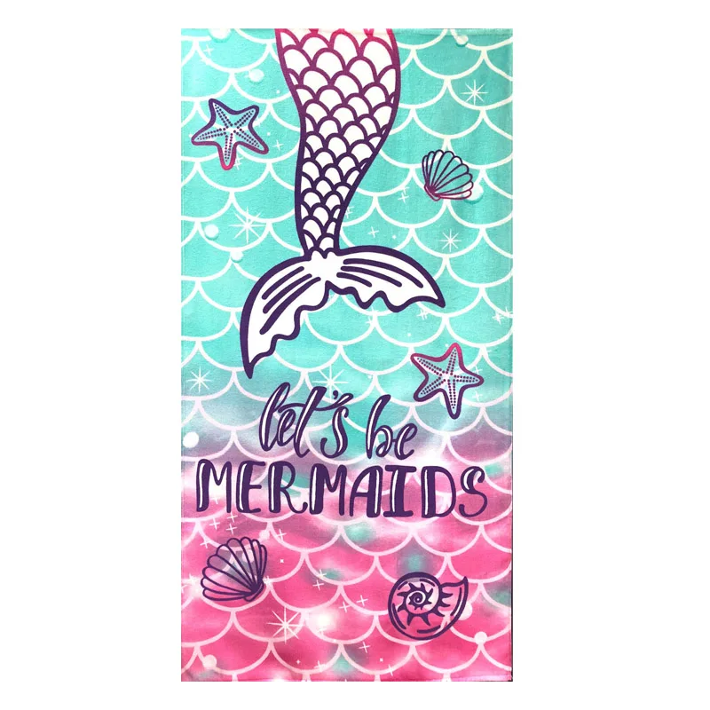 Trendy Let's Be Mermaid Beach Travel Towels for Girl Colorful Watercolor Mermaid Scales Fish Tail Bath Swimming Towels for Bath
Trendy Let's Be Mermaid Beach Travel Towels for Girl Colorful Watercolor Mermaid Scales Fish Tail Bath Swimming Towels for Bath