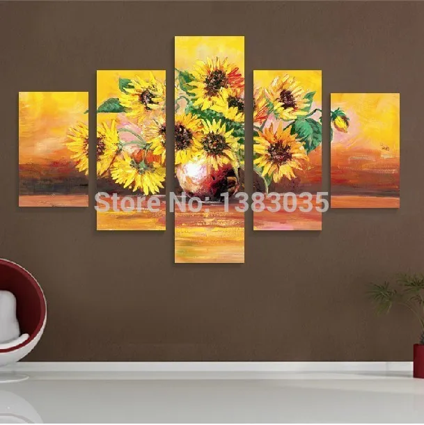 Hand Painted Sunflower Canvas Art Oil Paintings On Canvas 5 Piece Modern Abstract Wall Decor Picture Sets For Living Room
Hand Painted Sunflower Canvas Art Oil Paintings On Canvas 5 Piece Modern Abstract Wall Decor Picture Sets For Living Room