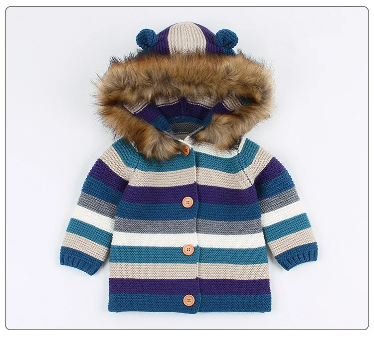 Baby Girls Sweater Autumn Toddler Baby Boys Sweaters Hooded Winter Fur Collar Baby Cardigan Knitted Baby Girls Jacket And Coat
Baby Girls Sweater Autumn Toddler Baby Boys Sweaters Hooded Winter Fur Collar Baby Cardigan Knitted Baby Girls Jacket And Coat