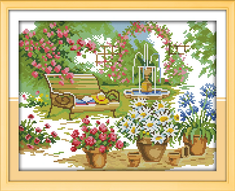 The beautiful garden cross stitch kit 18ct 14ct 11ct count printed canvas stitching embroidery DIY handmade needlework
The beautiful garden cross stitch kit 18ct 14ct 11ct count printed canvas stitching embroidery DIY handmade needlework