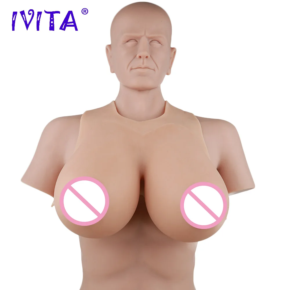 

IVITA 8300g Realistic Silicone Breast Forms For Crossdresser Artificial False Fake Boobs Transgender Drag-Queen Shemale Enhancer