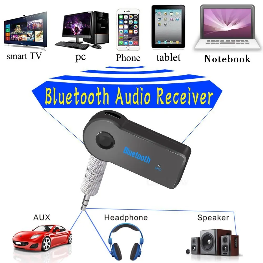 Беспроводной аудио приемник стерео Aptx 3 5 мм разъем Bluetooth адаптер для автомобиля
