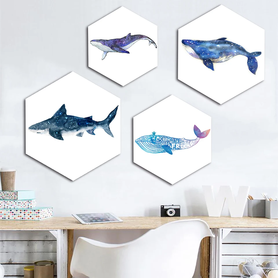 Minimalism Art Hexagon Poster Prints Nebula Shark And Whale Pictures Nordic Style Canvas Marine Animals Painting Wall Home Decor
Minimalism Art Hexagon Poster Prints Nebula Shark And Whale Pictures Nordic Style Canvas Marine Animals Painting Wall Home Decor