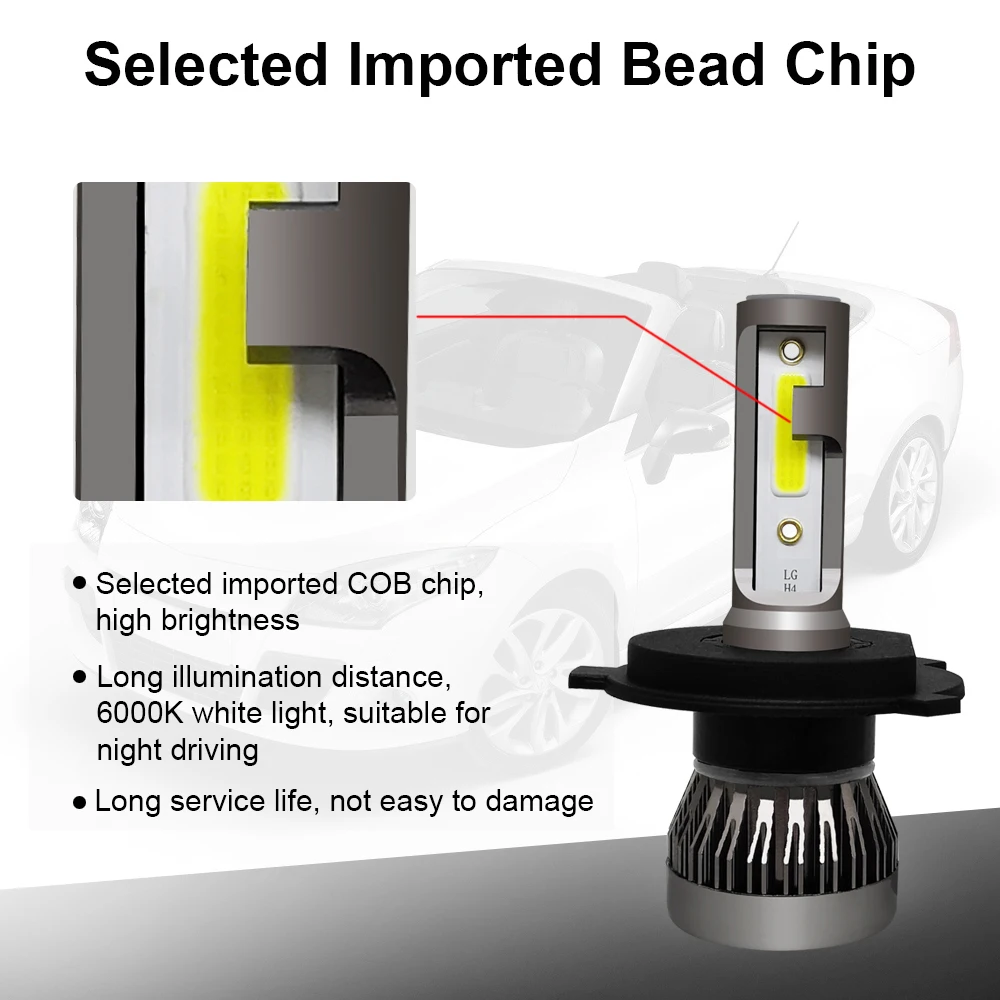 Mini 2Pcs Automobile LED lamp 6000lm Headlight Car LED H7 Head Lamp H4/HB2/9003 Hi/Low Beam Auto Bulb Car Headlight Bulb
Mini 2Pcs Automobile LED lamp 6000lm Headlight Car LED H7 Head Lamp H4/HB2/9003 Hi/Low Beam Auto Bulb Car Headlight Bulb