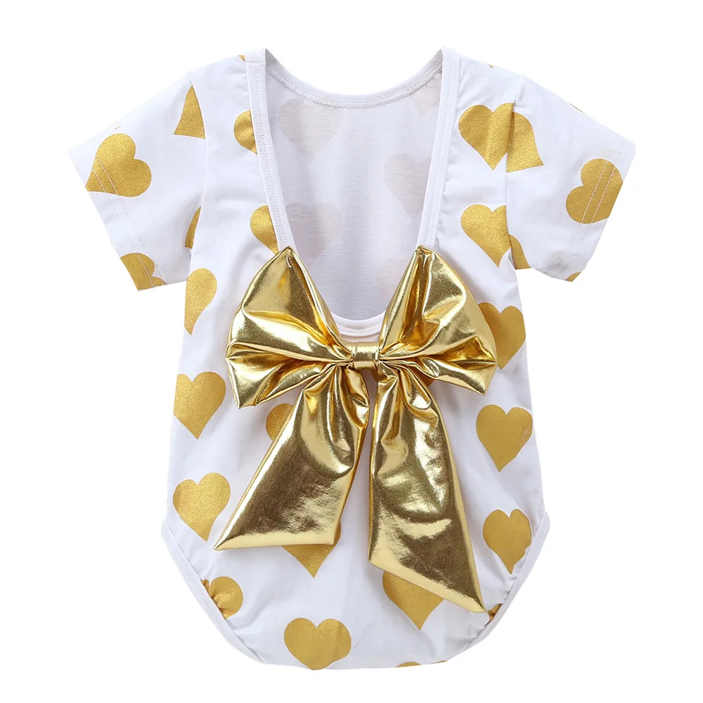 Girls Cute Conjoined Climbing Summer Short-sleeved Heart-shaped Printing Bow Princess Children's Clothing Baby Clothes
Girls Cute Conjoined Climbing Summer Short-sleeved Heart-shaped Printing Bow Princess Children's Clothing Baby Clothes