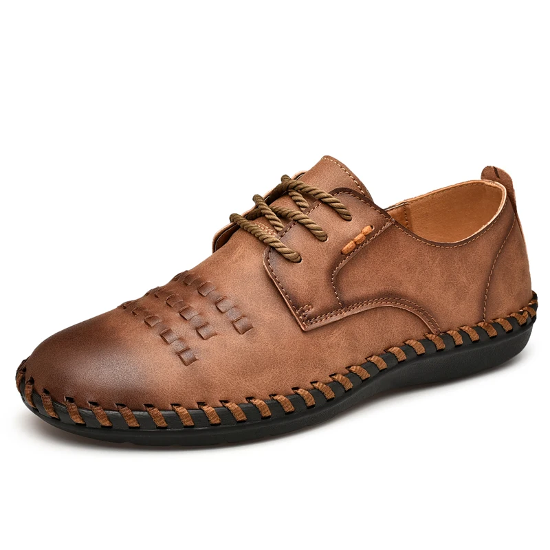 Quality Split Leather casual shoes men Loafers Breathable lace up men Flats Retro Shoes Male Classical Chaussure Homme
Quality Split Leather casual shoes men Loafers Breathable lace up men Flats Retro Shoes Male Classical Chaussure Homme