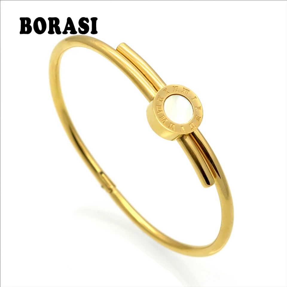 Hot Sell Women Wedding Bracelet Roman Numeral Love Brand Luxury Bracelets & Bangles Engraved Shell Jewelry For Valentines Gift
Hot Sell Women Wedding Bracelet Roman Numeral Love Brand Luxury Bracelets & Bangles Engraved Shell Jewelry For Valentines Gift