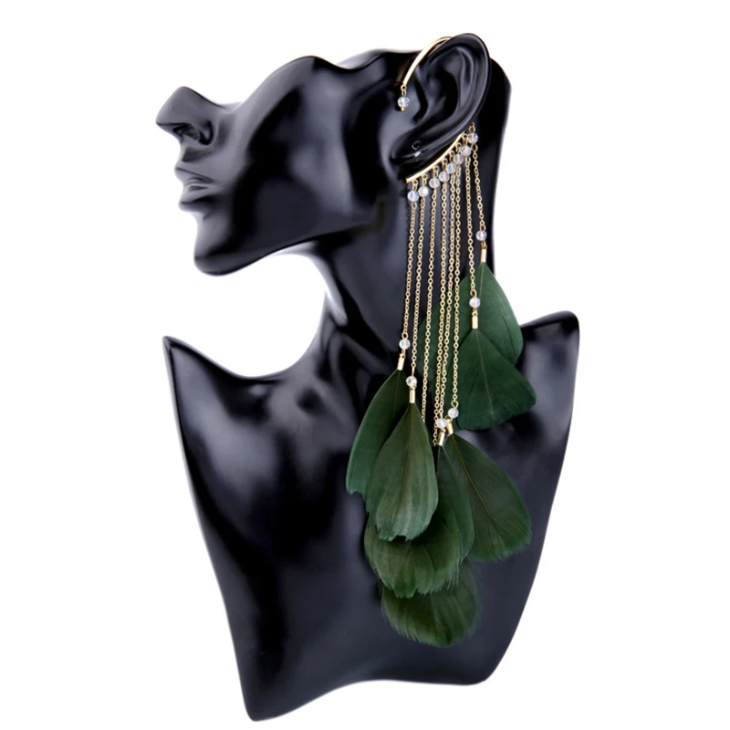 Colour Feather Ear Hook Clip on Earrings Without Piercing for Women Accessories Long Tassels Cuff Earring Jewelry
Colour Feather Ear Hook Clip on Earrings Without Piercing for Women Accessories Long Tassels Cuff Earring Jewelry