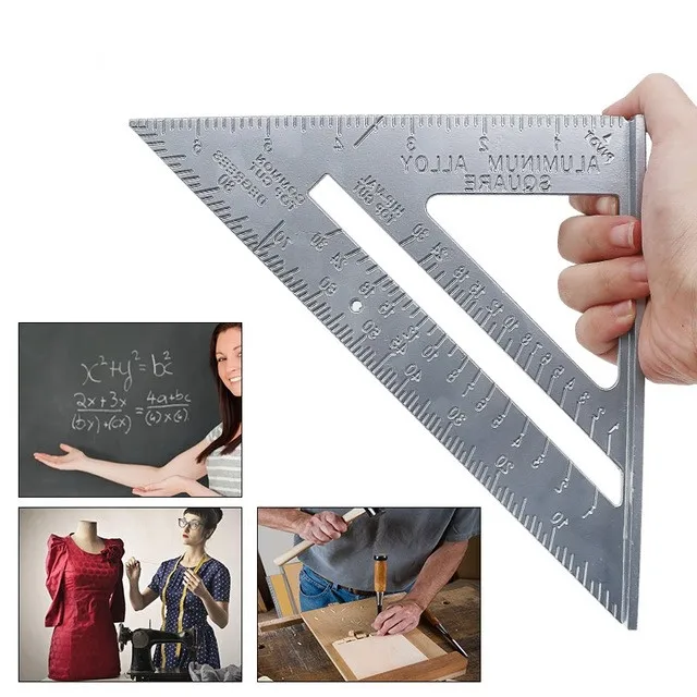 Protractors 7" Triangle Square Ruler Aluminum Alloy Speed Square Protractor Miter For Carpenter Measurement Tool
Protractors 7" Triangle Square Ruler Aluminum Alloy Speed Square Protractor Miter For Carpenter Measurement Tool