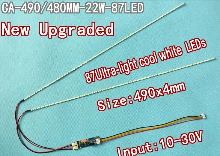 5pcs/lot 490mm Adjustable brightness led backlight strip kit,Update your 22inch ccfl lcd screen panel monitor to led bakclight
5pcs/lot 490mm Adjustable brightness led backlight strip kit,Update your 22inch ccfl lcd screen panel monitor to led bakclight