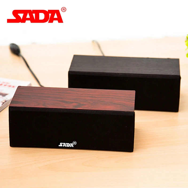 SADA V 190 мини деревянный динамик стерео Бас двойной звуковой канал USB компьютерные