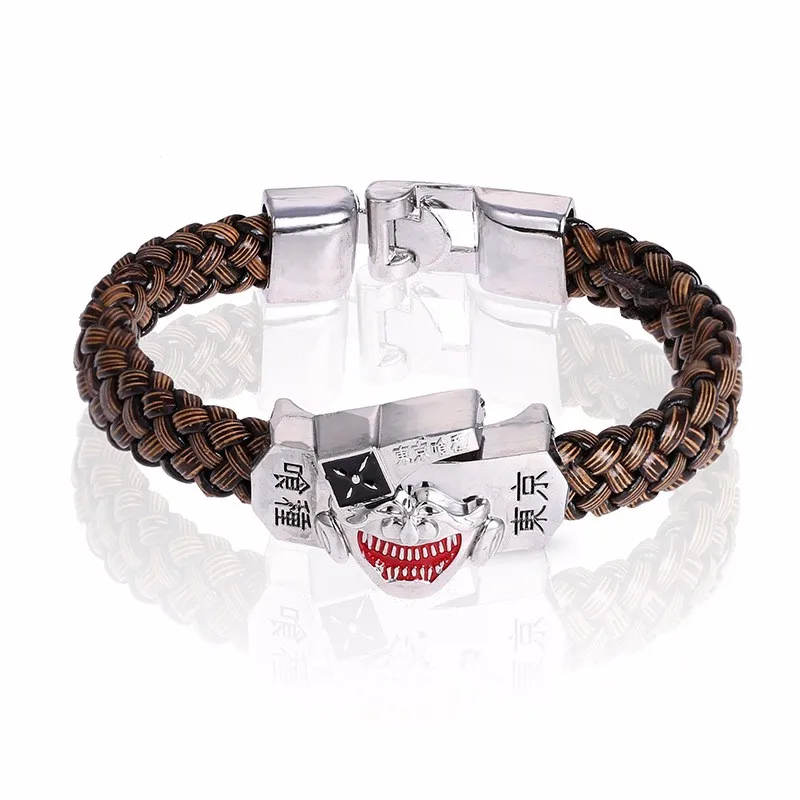 Fashion Bracelet Punk Retro Tokyo Ghoul Leaf Titanium Bracelet Leather Knitted Bracelet Men's Jewelry Men's
Fashion Bracelet Punk Retro Tokyo Ghoul Leaf Titanium Bracelet Leather Knitted Bracelet Men's Jewelry Men's