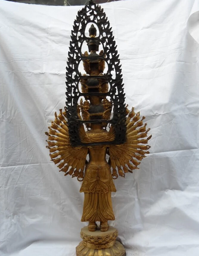 Free shipping S1632 37" Tibet TIbetan Buddhism Bronze Gilt 1000 Arms Avalokiteshvara Buddha Statue
Free shipping S1632 37" Tibet TIbetan Buddhism Bronze Gilt 1000 Arms Avalokiteshvara Buddha Statue