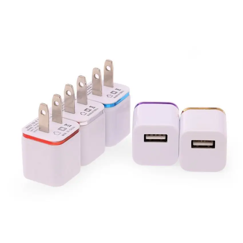 gold sliver edge US Plug AC Power Adapter Home Trave Wall single port USB Charger Original for iPhone cube 5v 1A 500pcs
gold sliver edge US Plug AC Power Adapter Home Trave Wall single port USB Charger Original for iPhone cube 5v 1A 500pcs