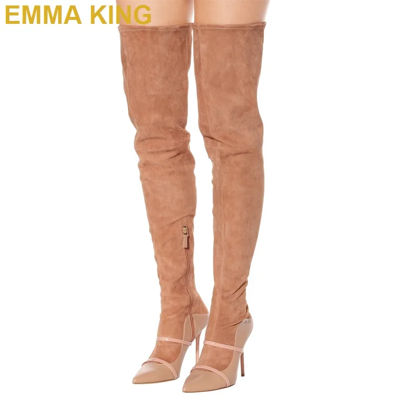 2019 Winter Khaki Leather Long Boots Women Pointed Toe High Heels Over The Knee Thigh High Boots Zipper Fashion Ladies Shoes
2019 Winter Khaki Leather Long Boots Women Pointed Toe High Heels Over The Knee Thigh High Boots Zipper Fashion Ladies Shoes