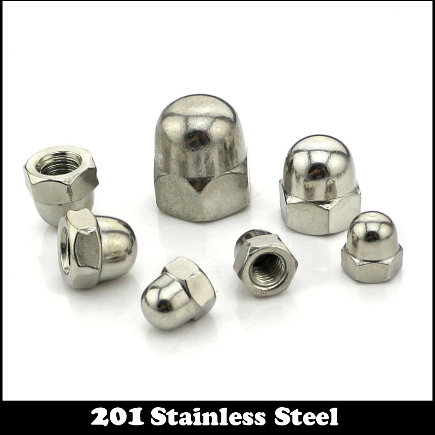 

5pcs 5/16" 5/16 Inch 5/16-18 UNC America Standard Coarse Thread 201 Stainless Steel 201ss Nuts Hexagon Hex Domed Cap Acorn Nut