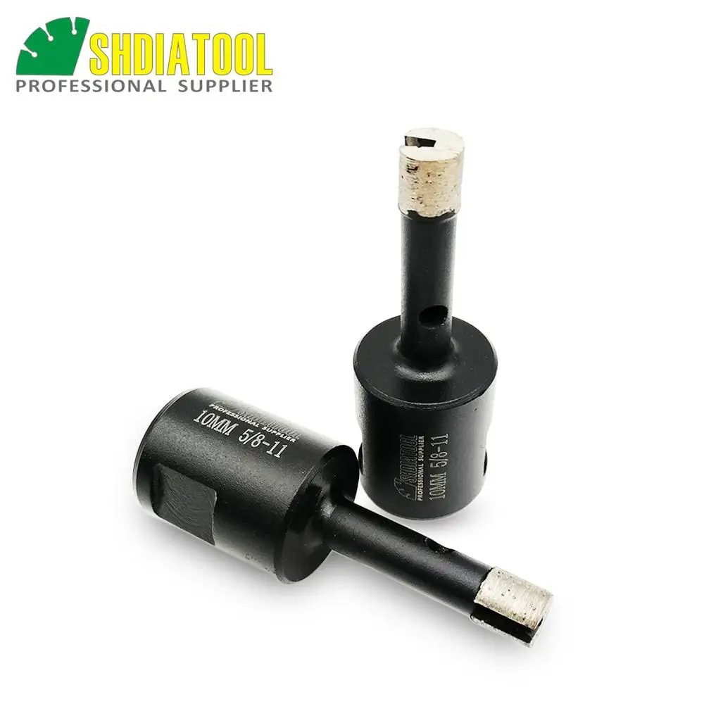 SHDIATOOL 2pcs Diameter 10mm Diamond Welded Drilling Core Bits (Wet) 5/8-11 thread
SHDIATOOL 2pcs Diameter 10mm Diamond Welded Drilling Core Bits (Wet) 5/8-11 thread
