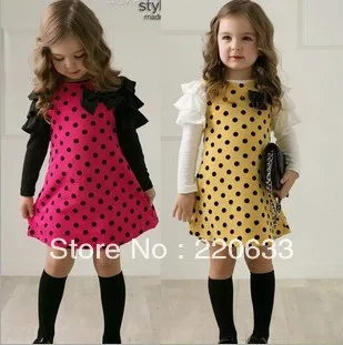 Retail 2015 new fashion autumn clothes,long-sleeve children dress,bowknot dot princess dress,clothing for children baby girl
Retail 2015 new fashion autumn clothes,long-sleeve children dress,bowknot dot princess dress,clothing for children baby girl