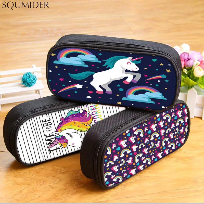 Unicorn pencil bag cartoon stationery waterproof Oxford pen bag large zip compartment large capacity pencil case school supplies
Unicorn pencil bag cartoon stationery waterproof Oxford pen bag large zip compartment large capacity pencil case school supplies