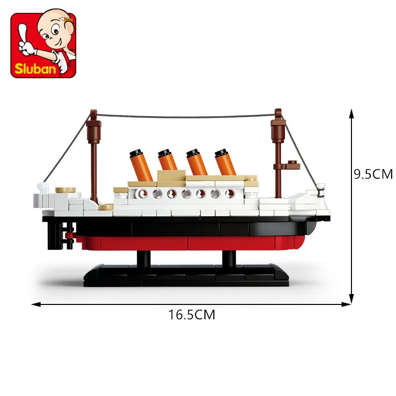 194 шт. RMS город Титаник корабль строительные блоки для ухода за кожей лодка друзья