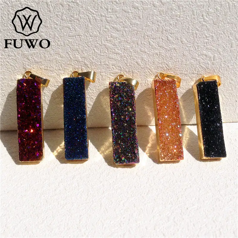 Подвеска-батончик FUWO Aura с титановым покрытием, прямоугольный кварц, ювелирные изделия в этническом стиле, PD098
Подвеска-батончик FUWO Aura с титановым покрытием, прямоугольный кварц, ювелирные изделия в этническом стиле, PD098