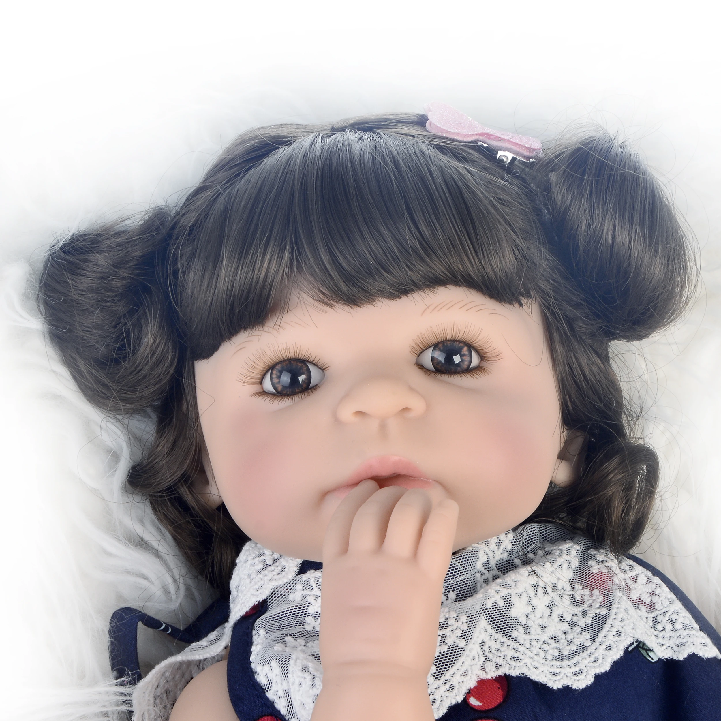 Fashion 22'' 55 cm Silicone Baby Reborn Doll Full Vinyl Lifelike Girl Boneca Newborn Babies Princess Toddler Birthday Present
Fashion 22'' 55 cm Silicone Baby Reborn Doll Full Vinyl Lifelike Girl Boneca Newborn Babies Princess Toddler Birthday Present