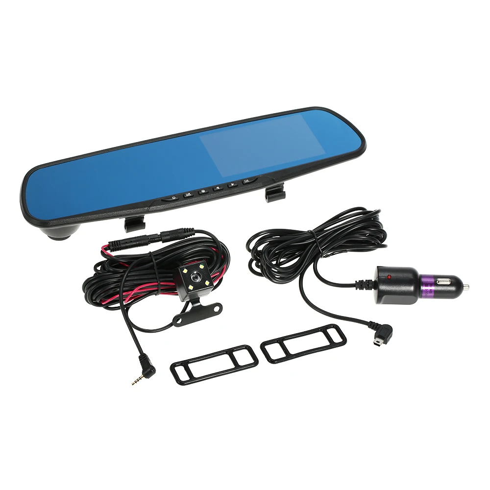 KKMOON 4.3'' 1080P Dual Lens Car DVR Dash Cam Camera Camcorder G-sensor / Loop Recording / Rear View Mirror / parking monitor
KKMOON 4.3'' 1080P Dual Lens Car DVR Dash Cam Camera Camcorder G-sensor / Loop Recording / Rear View Mirror / parking monitor