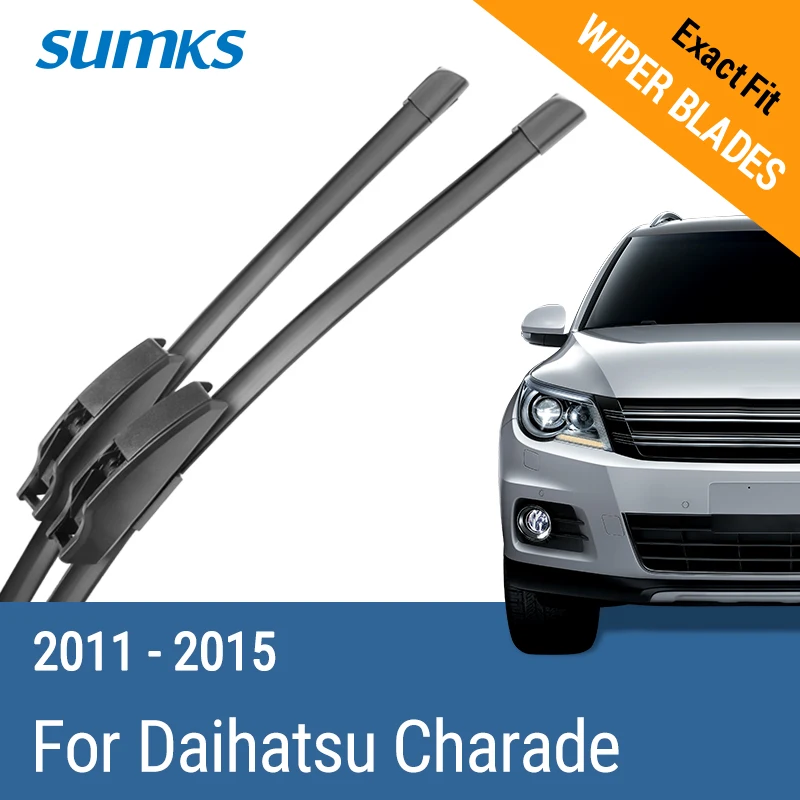 SUMKS Wiper Blades for Daihatsu Charade Fit Hook Arms Model year from 2011 to 2015
SUMKS Wiper Blades for Daihatsu Charade Fit Hook Arms Model year from 2011 to 2015