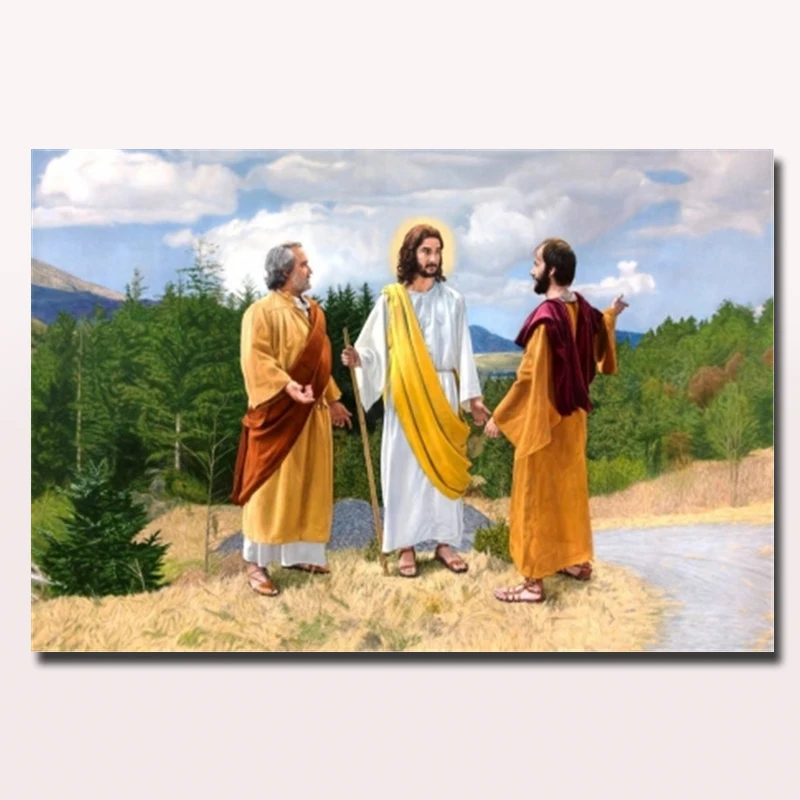 On the road to Emmaus 5D Full Diamond Painting Square Cross Stitch Home Decoration Diamond Embroidery Not folding canvas 
On the road to Emmaus 5D Full Diamond Painting Square Cross Stitch Home Decoration Diamond Embroidery Not folding canvas