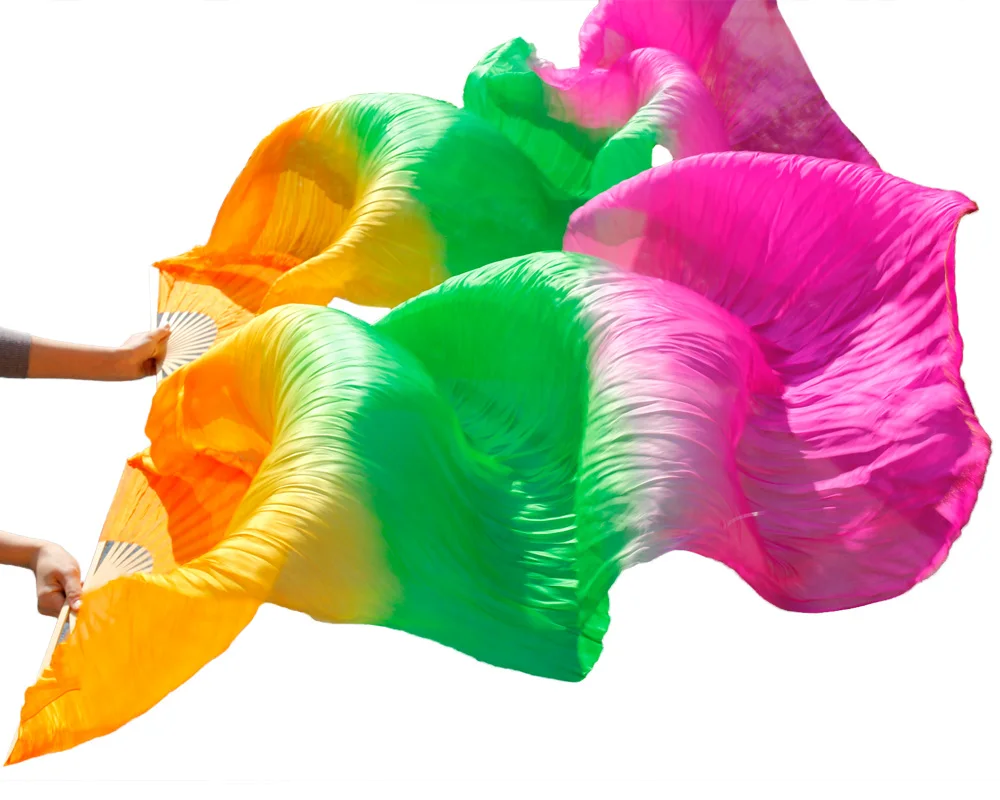 Hot - selling 3 colors vertical real mix of belly dance fan silk scarf with a length of 180 cm orange + green + rose red
Hot - selling 3 colors vertical real mix of belly dance fan silk scarf with a length of 180 cm orange + green + rose red