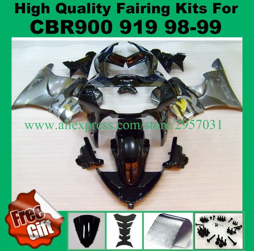 Free screws+gifts Fairing kit for HONDA CBR900RR 919 98 99 Silver Black O4263 CBR 900RR CBR900 1998 1999 ABS Fairings set
Free screws+gifts Fairing kit for HONDA CBR900RR 919 98 99 Silver Black O4263 CBR 900RR CBR900 1998 1999 ABS Fairings set