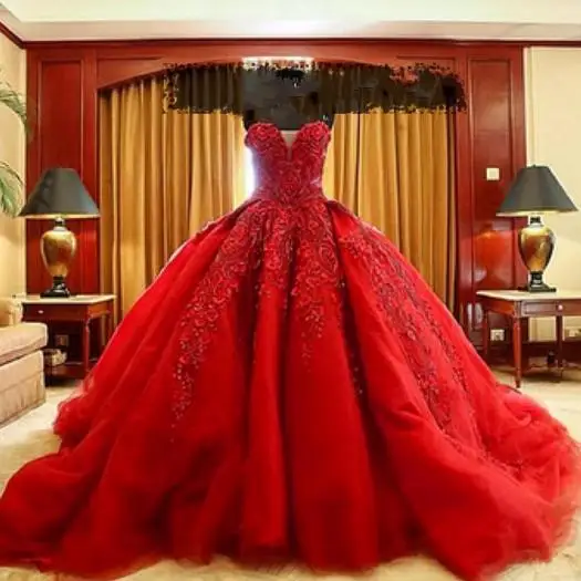 Red Vestido De Noiva Muslim Wedding Dresses Ball Gown Sweetheart Tulle Lace Beaded Boho Dubai Arabic Wedding Gown Bridal
Red Vestido De Noiva Muslim Wedding Dresses Ball Gown Sweetheart Tulle Lace Beaded Boho Dubai Arabic Wedding Gown Bridal