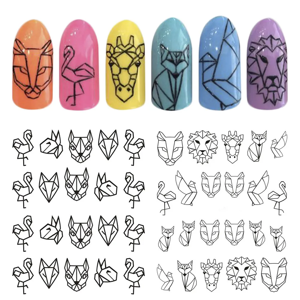 3 sheets Nail Water Decal Black Linear Transfer Stickers Decal Cartoon Animal Nail Sliders Sticker Manicure Decoration
3 sheets Nail Water Decal Black Linear Transfer Stickers Decal Cartoon Animal Nail Sliders Sticker Manicure Decoration