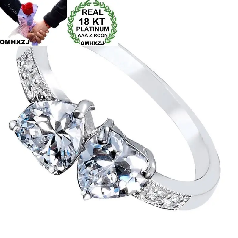 OMHXZJ Wholesale European Fashion Woman Man Party Wedding Gift Heart White AAA Zircon 18KT White Gold Ring RR670
OMHXZJ Wholesale European Fashion Woman Man Party Wedding Gift Heart White AAA Zircon 18KT White Gold Ring RR670