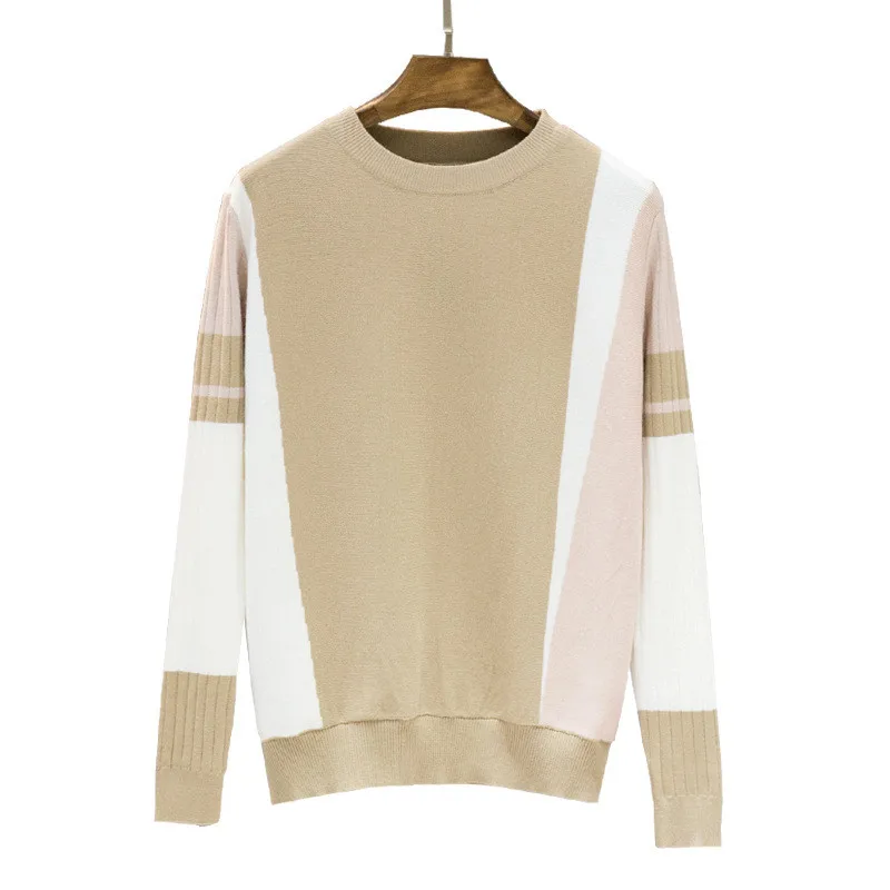 2019 Autumn Winter Sweater Women Contrast Color Pullover Long Sleeve O-Neck Knitted Tops Outwear Pull Femme Loose Sweaters H605
2019 Autumn Winter Sweater Women Contrast Color Pullover Long Sleeve O-Neck Knitted Tops Outwear Pull Femme Loose Sweaters H605