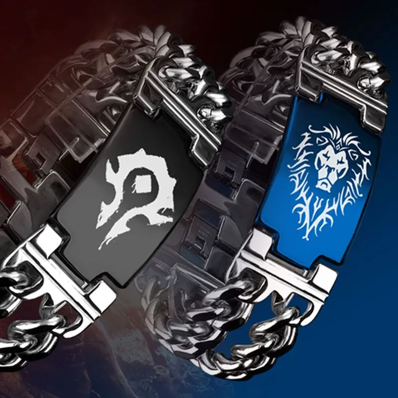 Браслет WOW Horde браслет Alliance браслеты из титановой стали для женщин и мужчин
