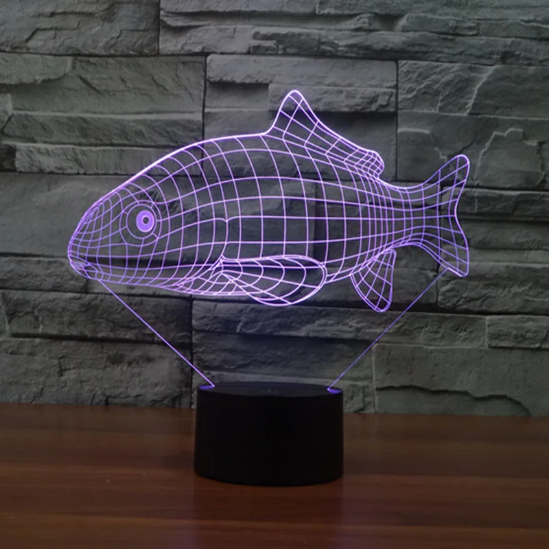 Fish 3D Night Light USB Charge 7 Color Changing Touch Led Lighting Home Decor Table Lamp
Fish 3D Night Light USB Charge 7 Color Changing Touch Led Lighting Home Decor Table Lamp