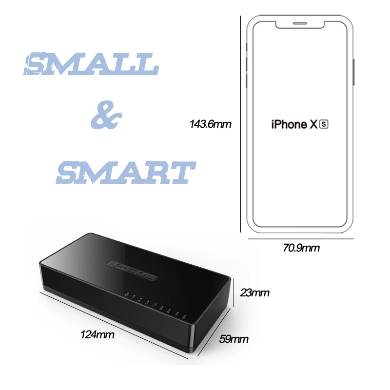 8 Port Ethernet Switch Desktop Fast Ethernet Switch lan hub 8 port 10/100Mbps MINI network switch Small and Smart Plug and Play
8 Port Ethernet Switch Desktop Fast Ethernet Switch lan hub 8 port 10/100Mbps MINI network switch Small and Smart Plug and Play