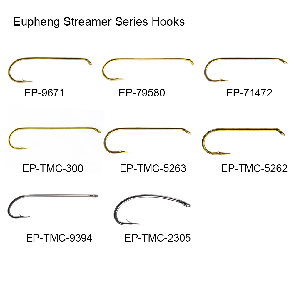 Eupheng 100 шт. рыболовные крючки для растяжки Steelhead Nymph мокрое Кованое покрытие бронза