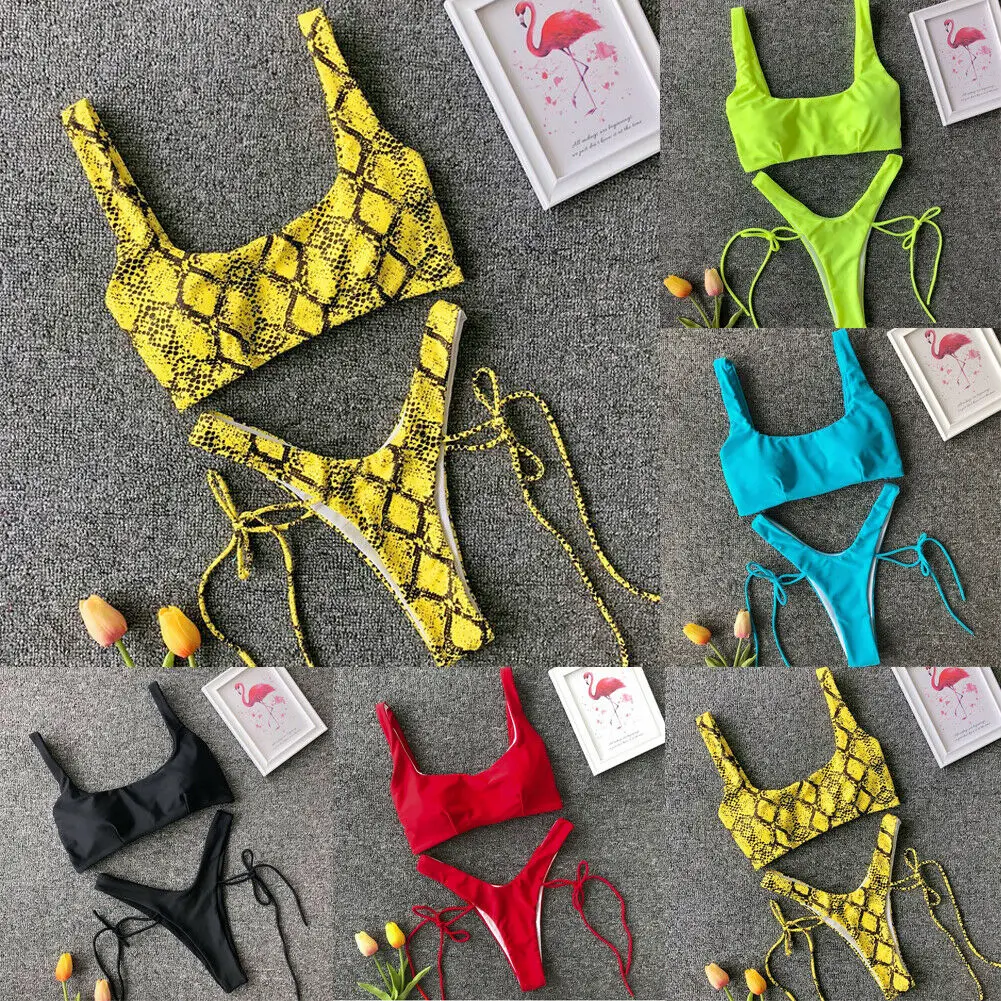 New Women Bikini Set Swimsuit Triangle Ladies Snake Skin Printed Bathing Suit Swimwear Women Beachwear
New Women Bikini Set Swimsuit Triangle Ladies Snake Skin Printed Bathing Suit Swimwear Women Beachwear
