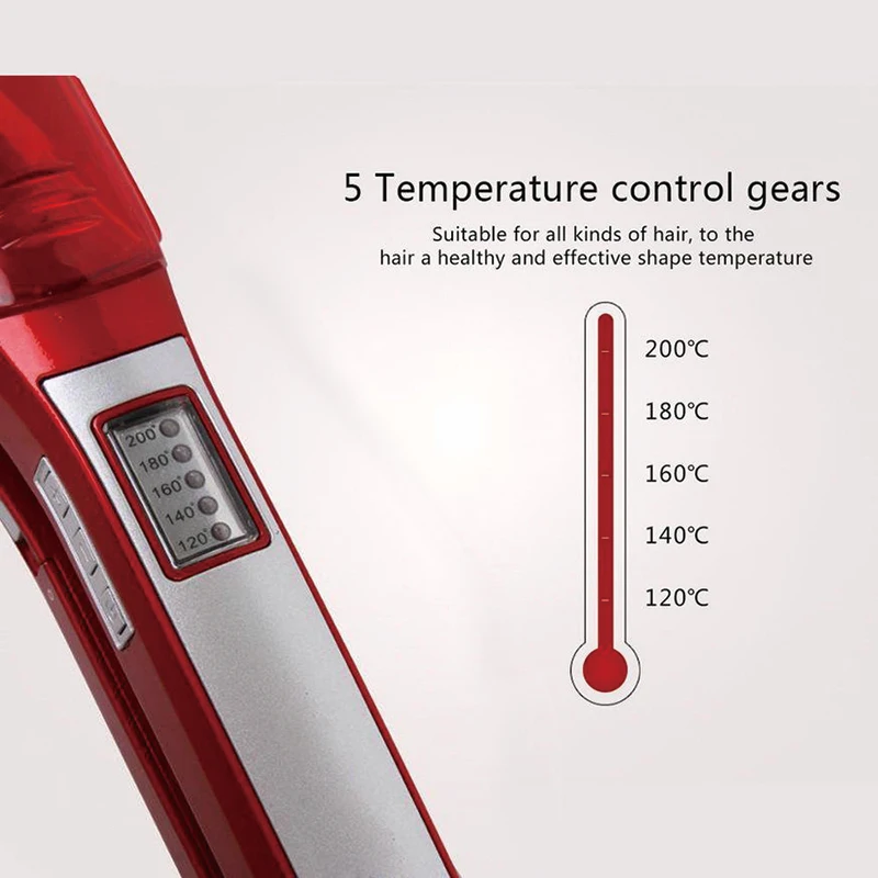 Steam hair straightener Electric flat iron ceramic straightner Hair styling tools straightening plate wafer Temperature
Steam hair straightener Electric flat iron ceramic straightner Hair styling tools straightening plate wafer Temperature