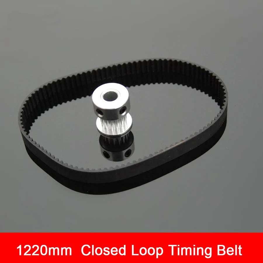 Black Rubber 2GT-6 1220mm Perimeter Timing Belt 6mm Width Closed Loop Synchronous Belt Transmission Accessories
Black Rubber 2GT-6 1220mm Perimeter Timing Belt 6mm Width Closed Loop Synchronous Belt Transmission Accessories