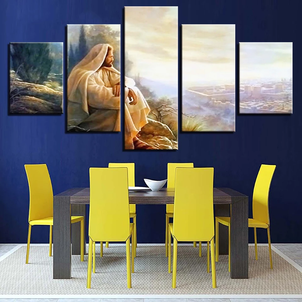 Artryst Canvas HD Prints Paintings Modular Wall Art Glory To God Pictures 5 Pieces Jesus Christ Poster Home Decor Living Room
Artryst Canvas HD Prints Paintings Modular Wall Art Glory To God Pictures 5 Pieces Jesus Christ Poster Home Decor Living Room