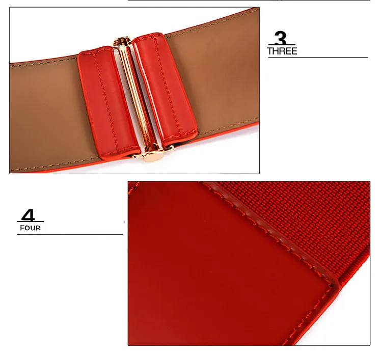 VOHIO new Simple fashion lady wearing wide kemer with patent leather belt Pure color belt suitable for overcoats cintos red
VOHIO new Simple fashion lady wearing wide kemer with patent leather belt Pure color belt suitable for overcoats cintos red