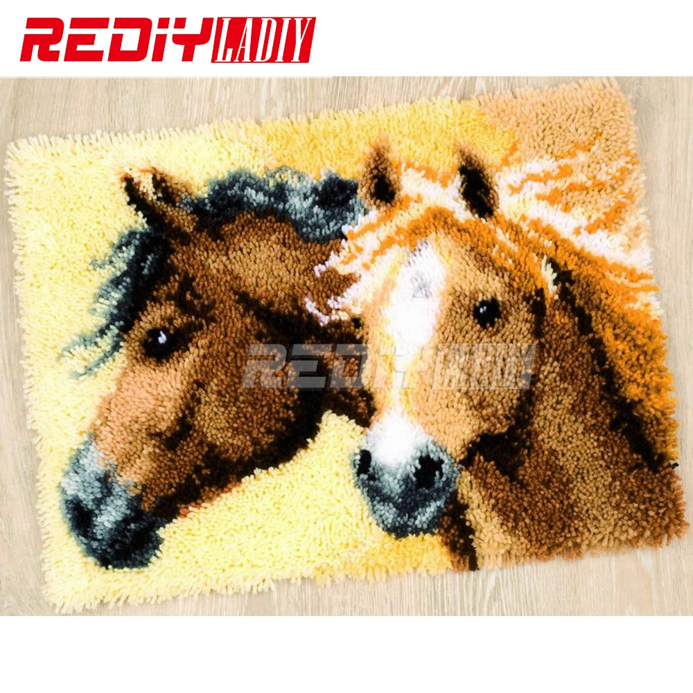 3D Latch Hook Rug Kits DIY Needlework Unfinished Crocheting Rug Yarn Cushion Mat Horse Lovers Embroidery Carpet Free Shipping
3D Latch Hook Rug Kits DIY Needlework Unfinished Crocheting Rug Yarn Cushion Mat Horse Lovers Embroidery Carpet Free Shipping