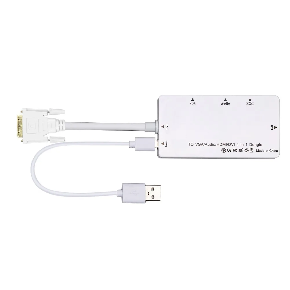 DVI 24 + 1 к HDMI VGA 1080P 3 5 мм разъем аудио с микро USB питания 5в1 Кабель адаптер для