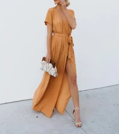 2021 New Spring Summer Women's Dress V Neck Short Sleeve High Waist Bow Lace Up Split Dresses Fashion Clothes
2021 New Spring Summer Women's Dress V Neck Short Sleeve High Waist Bow Lace Up Split Dresses Fashion Clothes