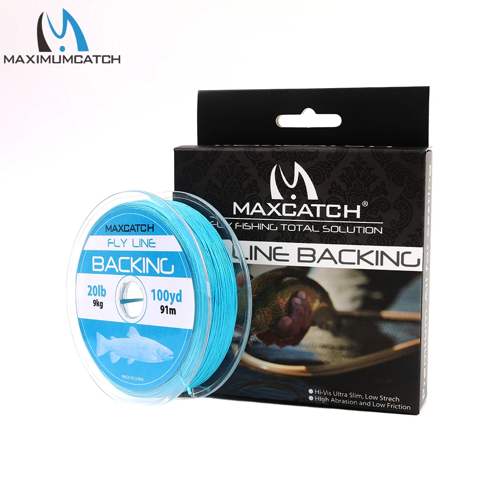 Maximumcatch 50/100/300 Yard 30LB Braided Backing Fly Line for Fishing | Спорт и развлечения