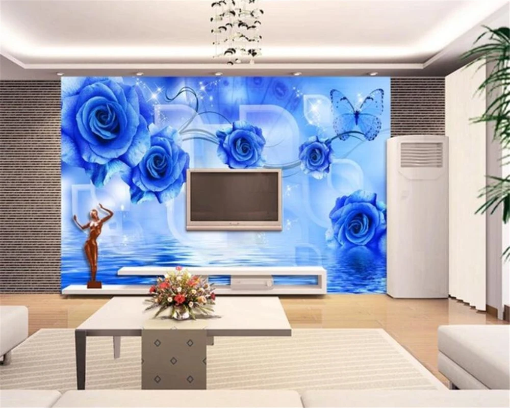 Beibehang Custom 3D Photo Wallpaper Modern Blue Rose Reflection Wall Painting Wallpaper Living Room TV Background 3d wallpaper
Beibehang Custom 3D Photo Wallpaper Modern Blue Rose Reflection Wall Painting Wallpaper Living Room TV Background 3d wallpaper